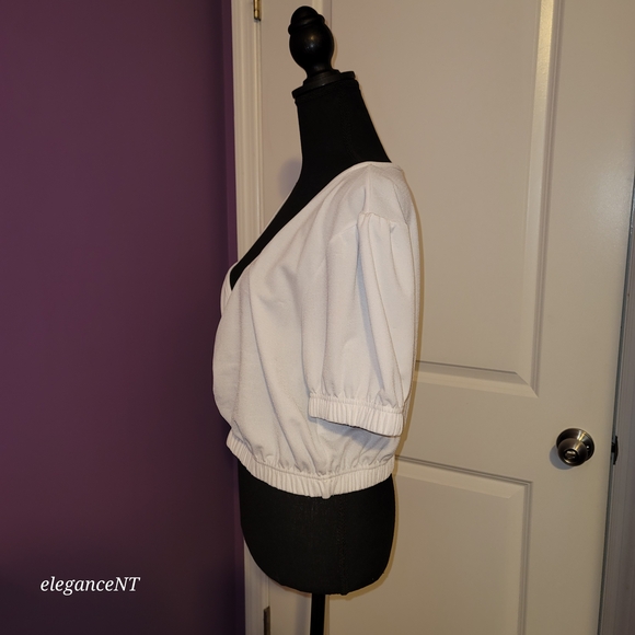 PrettyLittleThing White Ruched Blouse - Picture 6 of 8